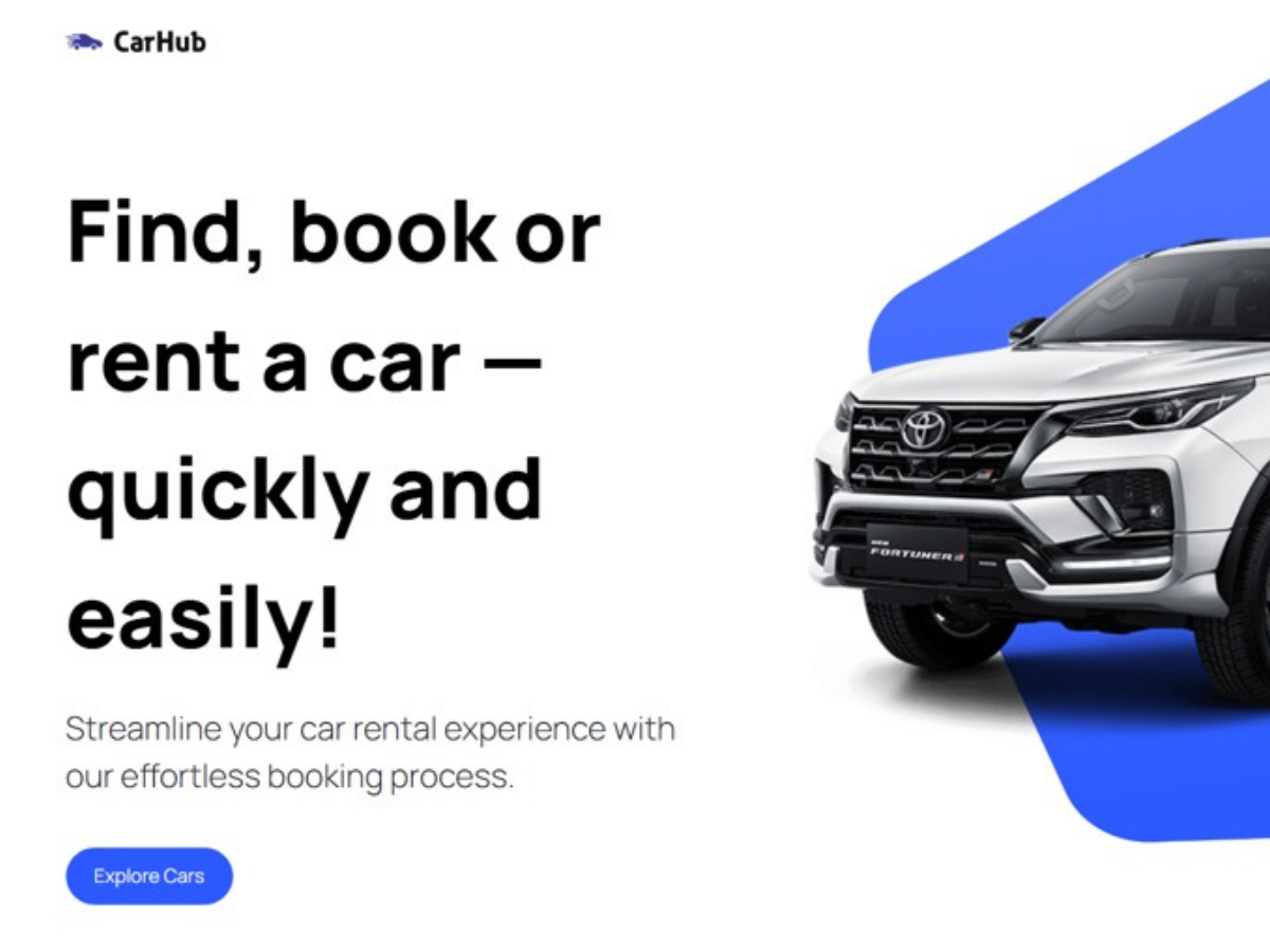 Carhub — web development project by The Next Devs