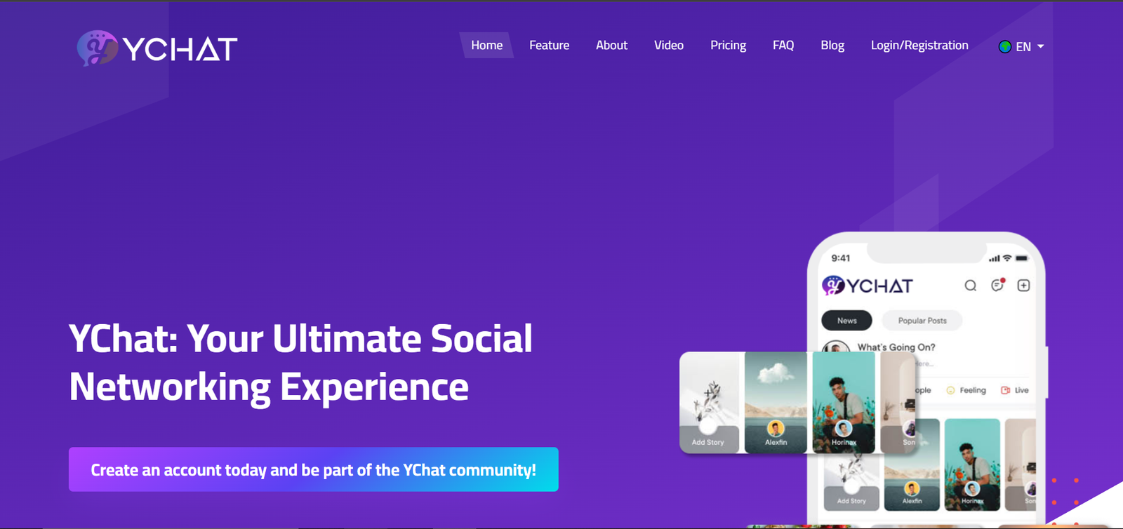 Ychatsocial — web development project by The Next Devs